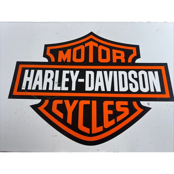 Other - Vintage 2003 HARLEY DAVIDSON Long Bar & Shield Motorcycle 22x12 Metal SIGN
